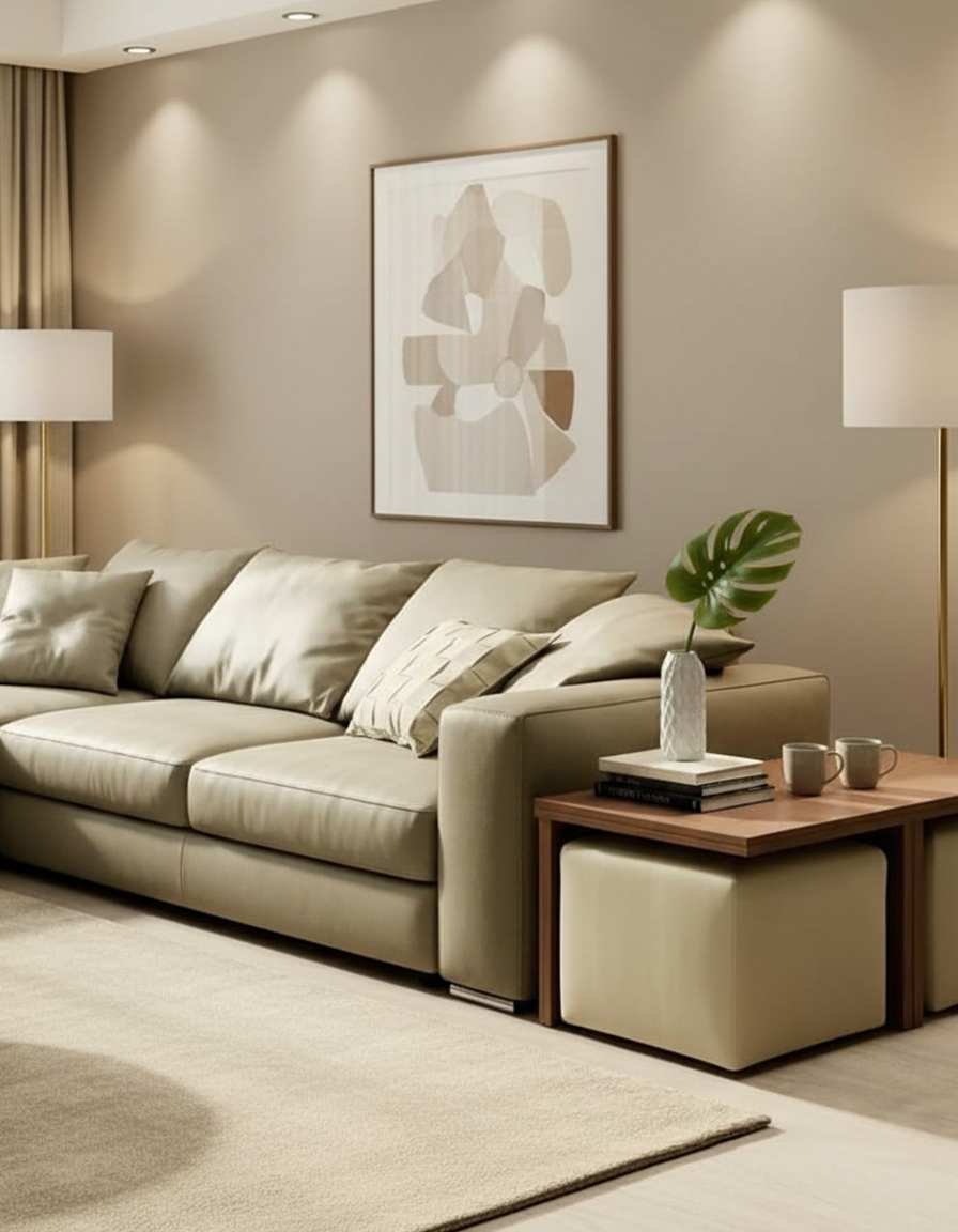 Contemporary Wood Living Table