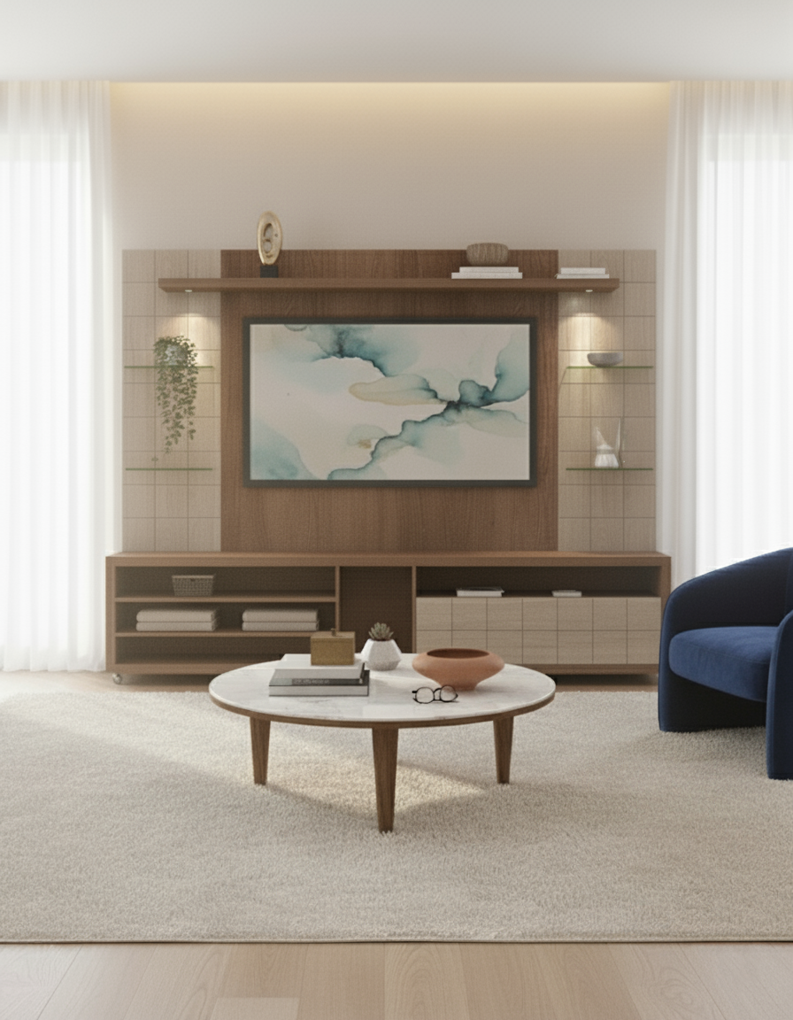 Elegant Walnut TV Console