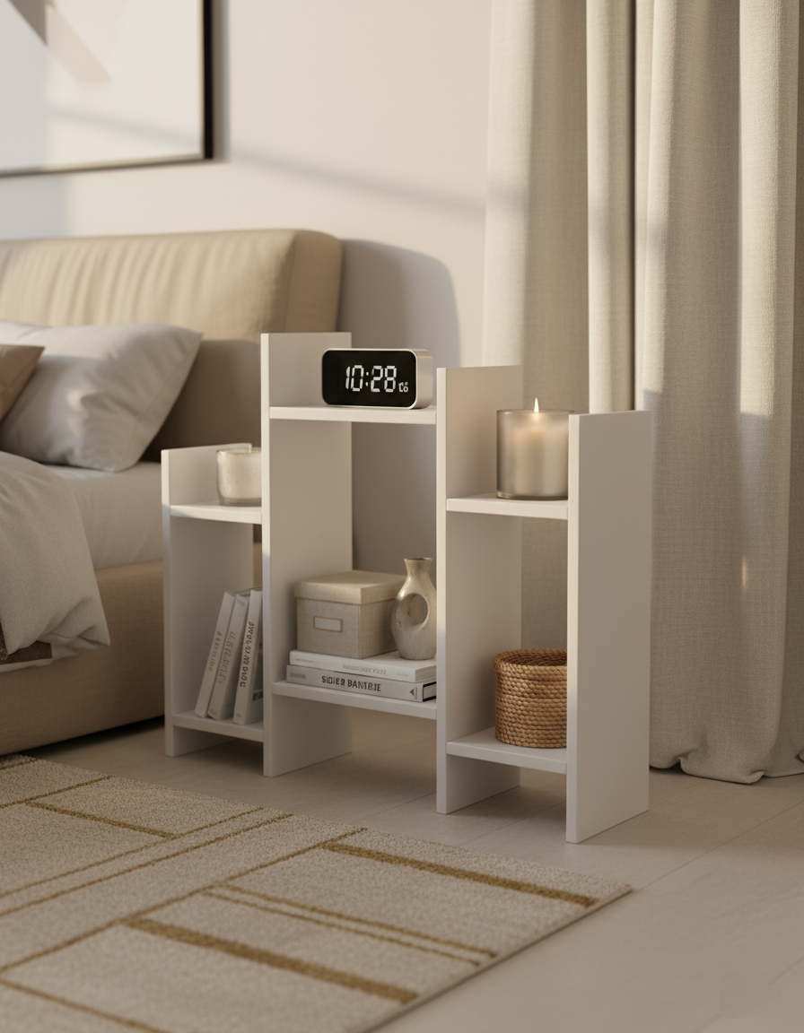 Elegant White Wall Display Shelf