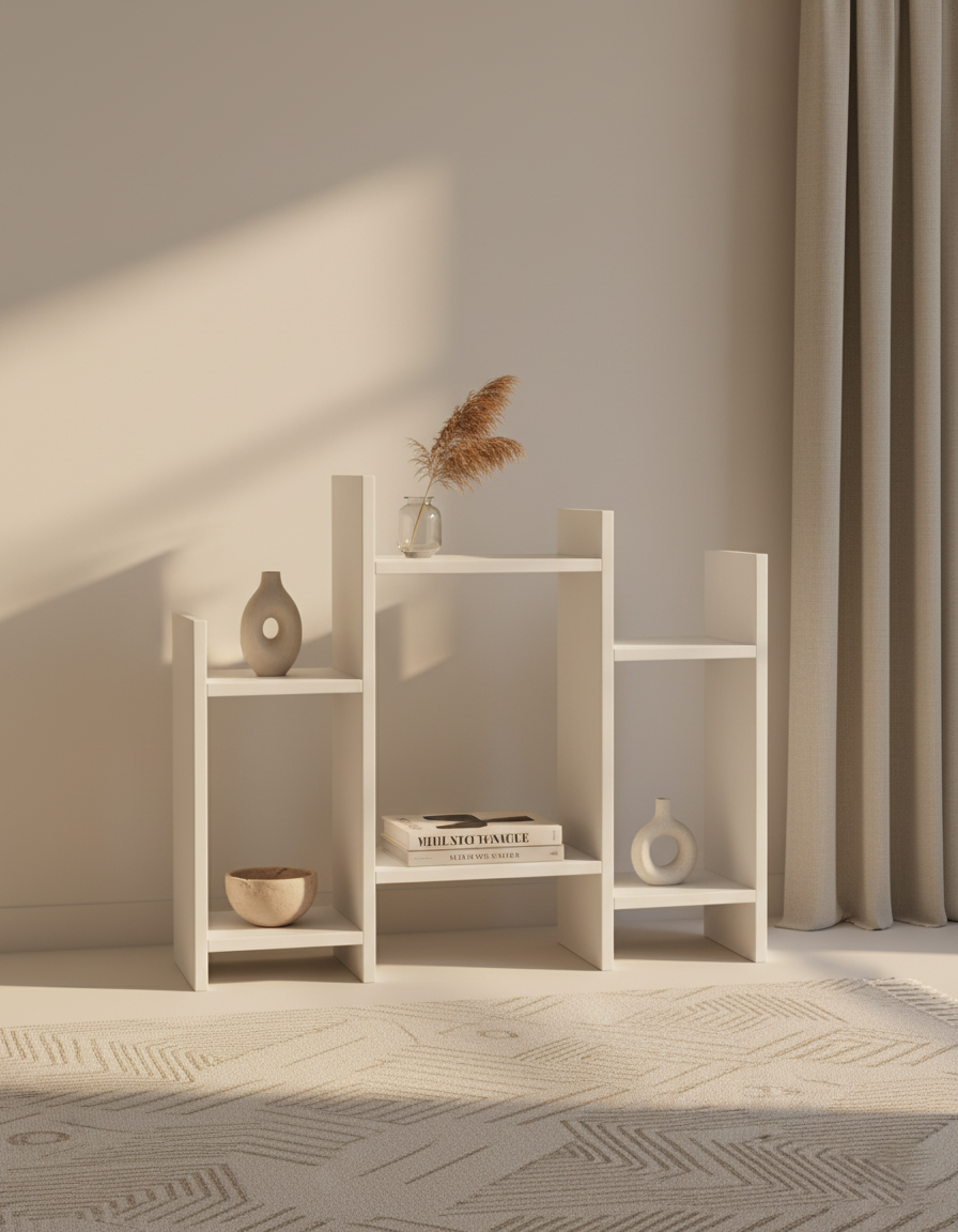 Elegant White Wall Display Shelf
