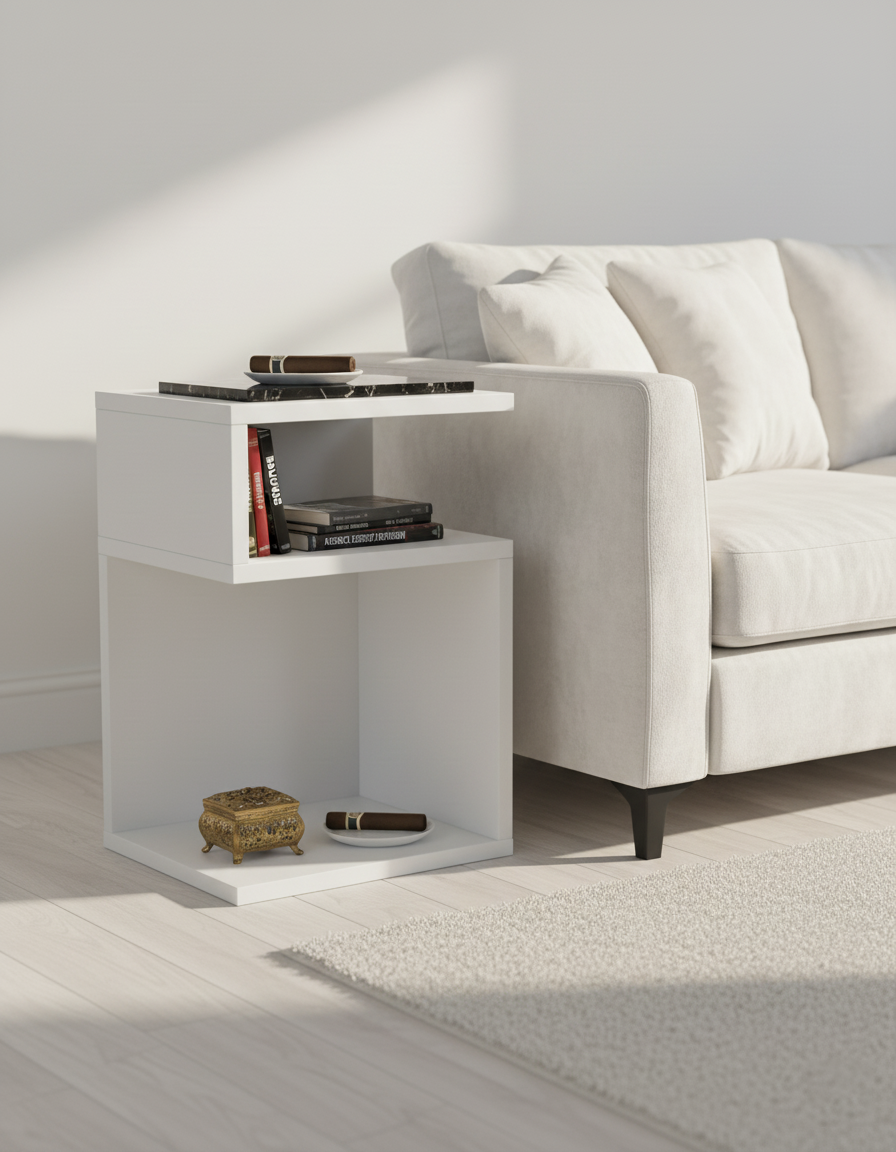 Minimalist Open Library Shelf