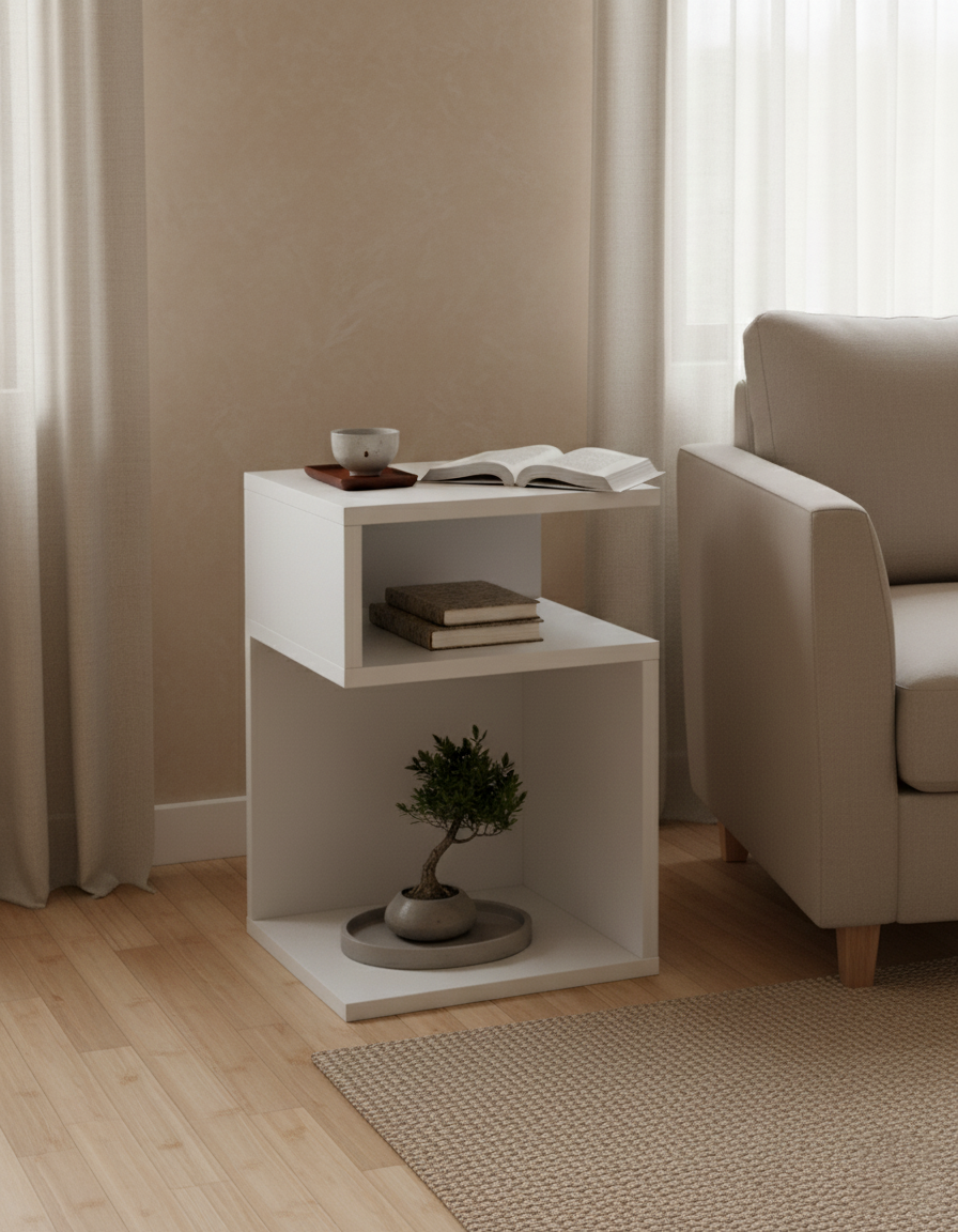 Minimalist Open Library Shelf