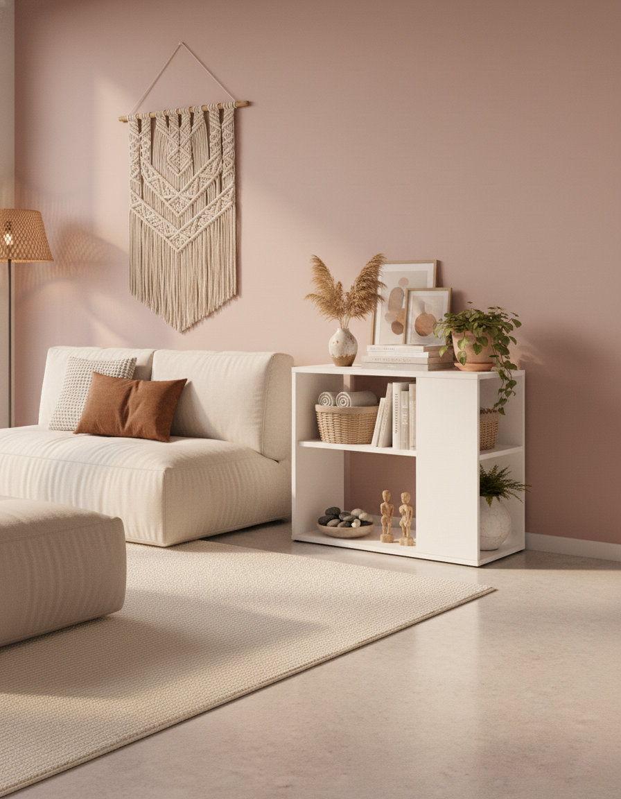 Minimalist White Shelf Unit