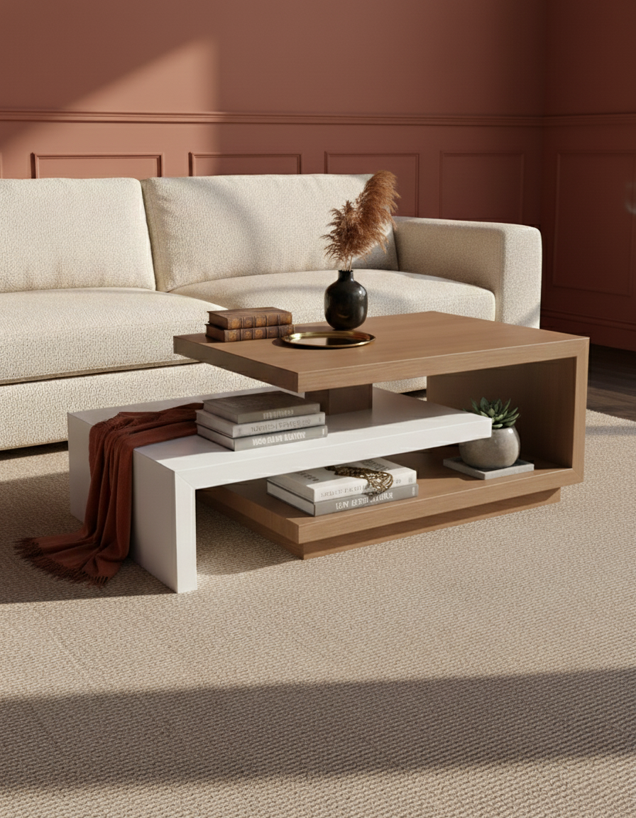 Modern Veneer Coffee Table