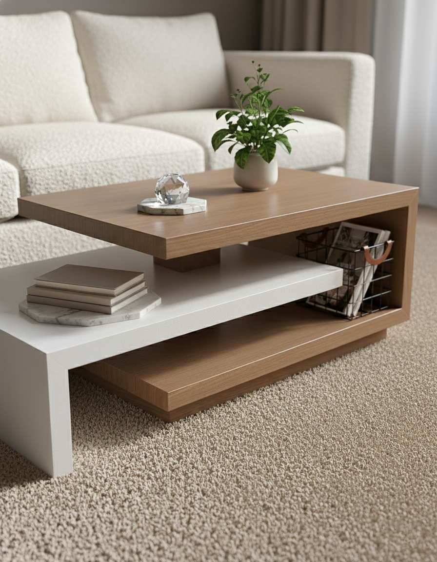 Modern Veneer Coffee Table