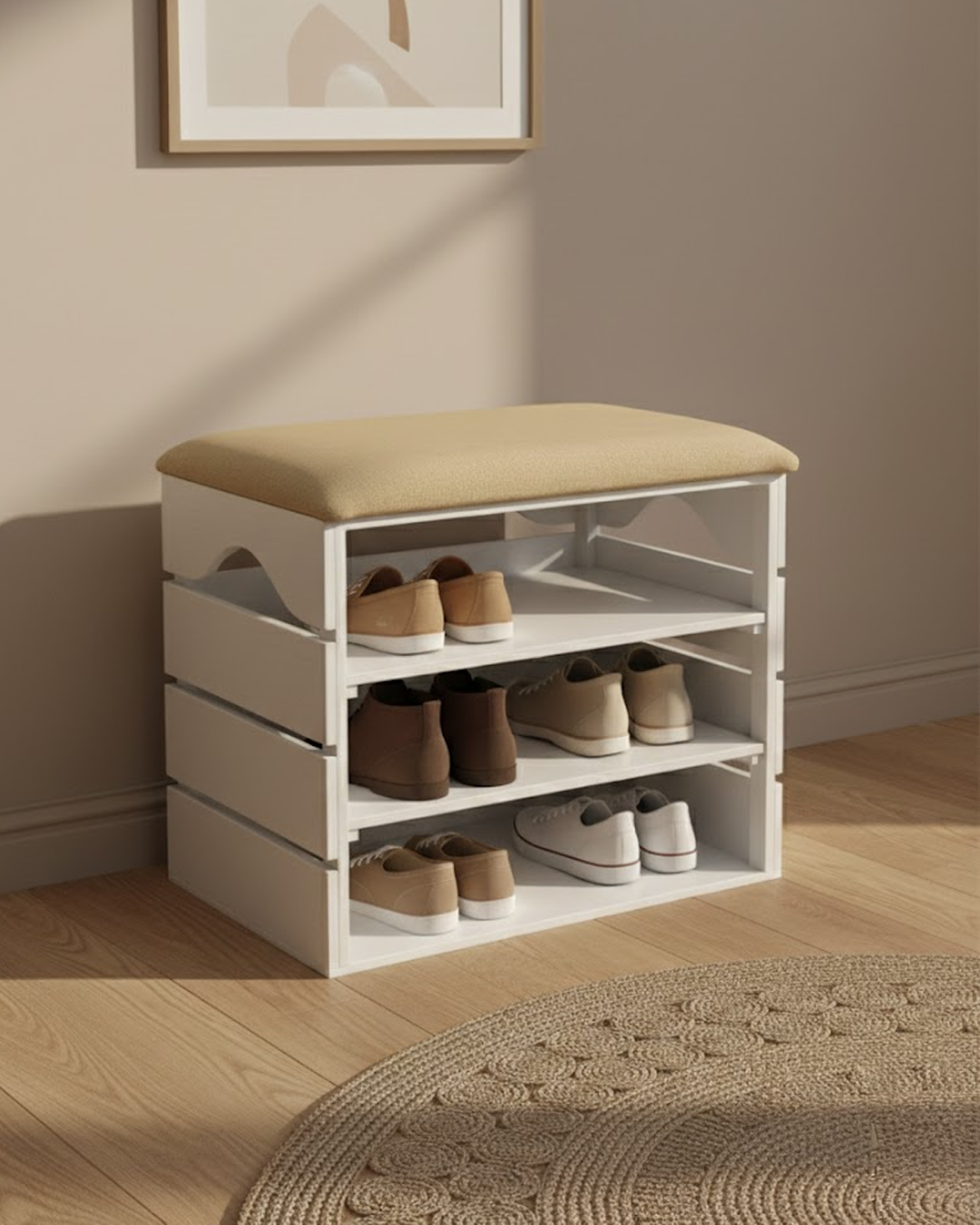 White Open storage Shelf