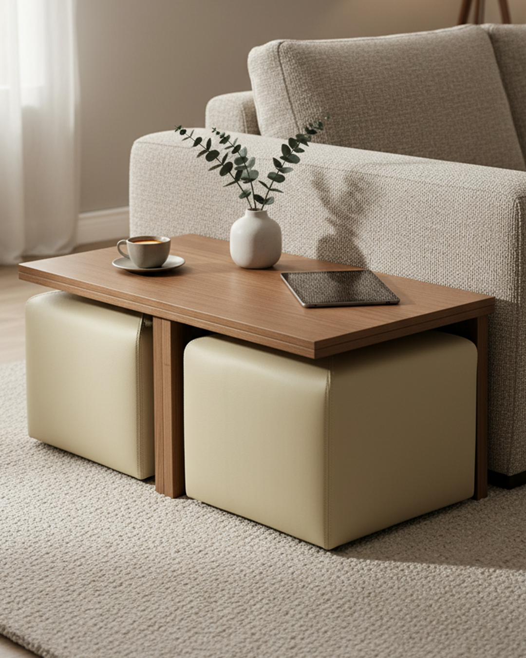 Contemporary Wood Living Table